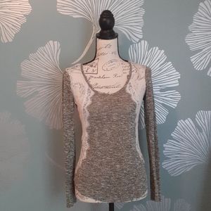 Heather Green Spring Lace Top